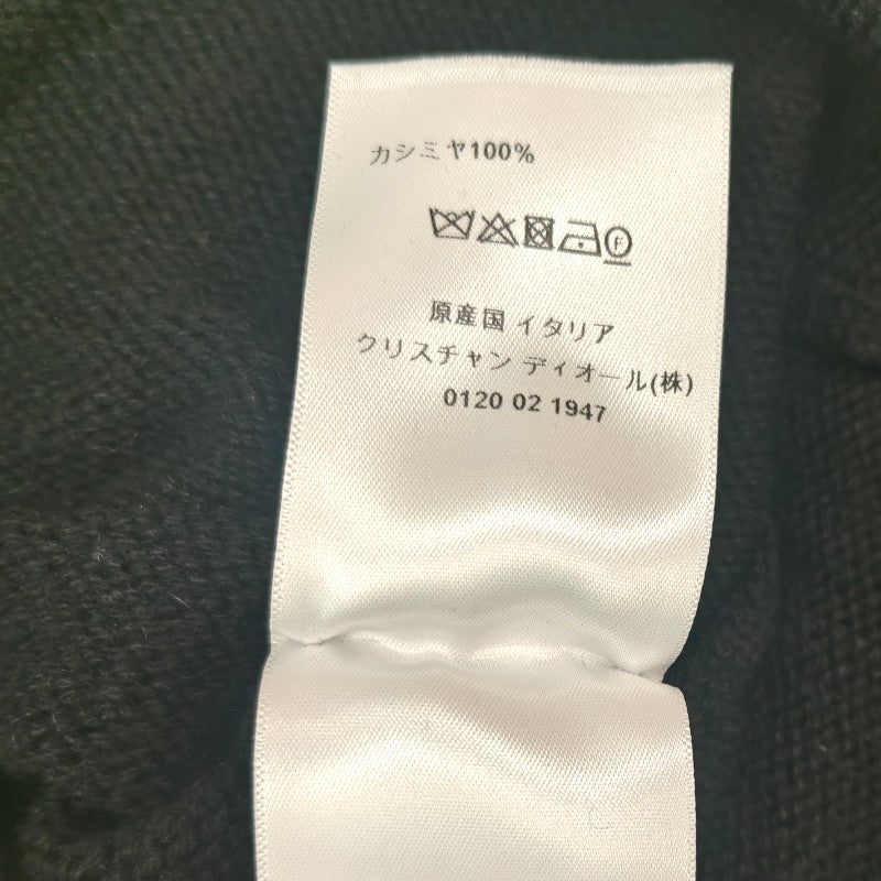 ディオール DIOR カシミヤロゴ ニットセーター 黒 #34 レディース
