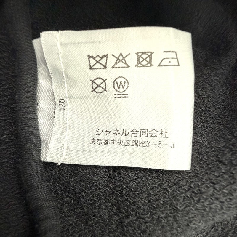 スウェット トレーナー ココ カメリア スパンコール ブラック 20P サイズXS