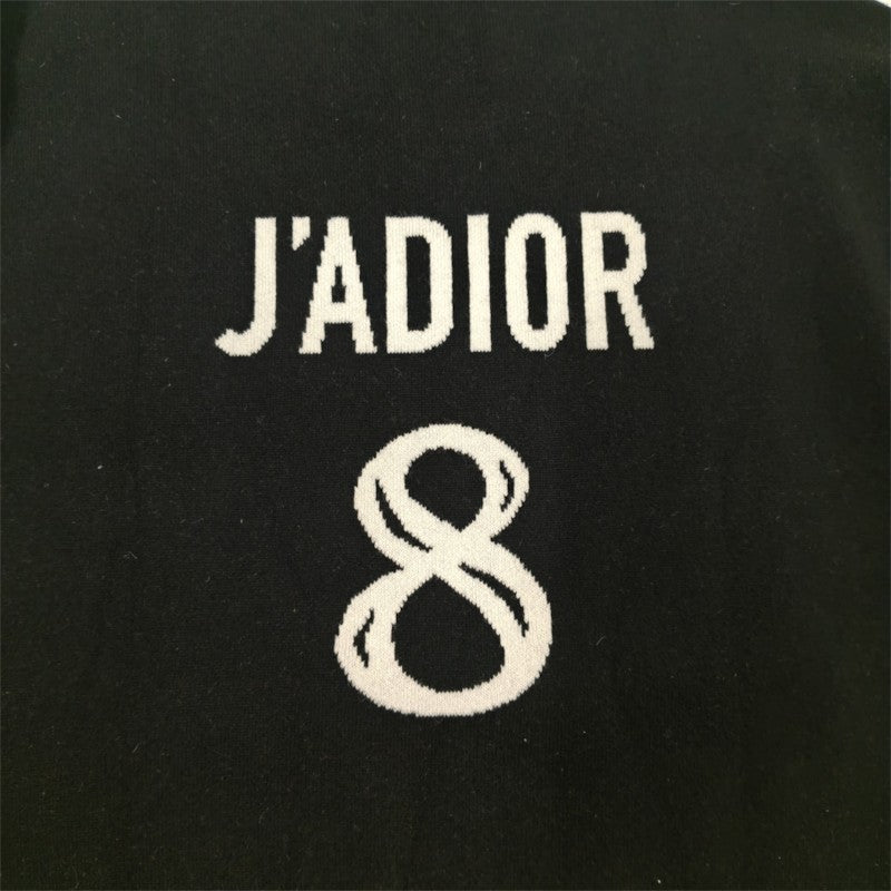 J’ADIOR8 カシミヤ ニットセーター ブラック/ホワイト #34 レディース