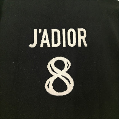 J’ADIOR8 カシミヤ ニットセーター ブラック/ホワイト #34 レディース