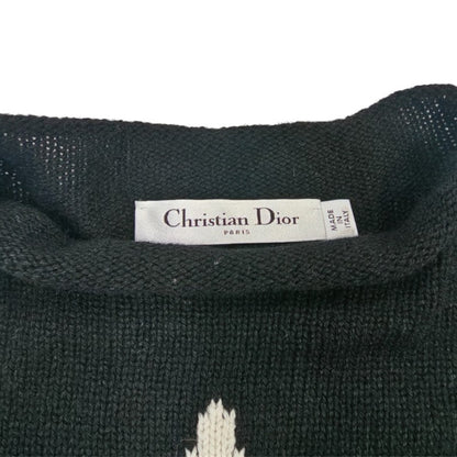 ディオール DIOR カシミヤロゴ ニットセーター 黒 #34 レディース