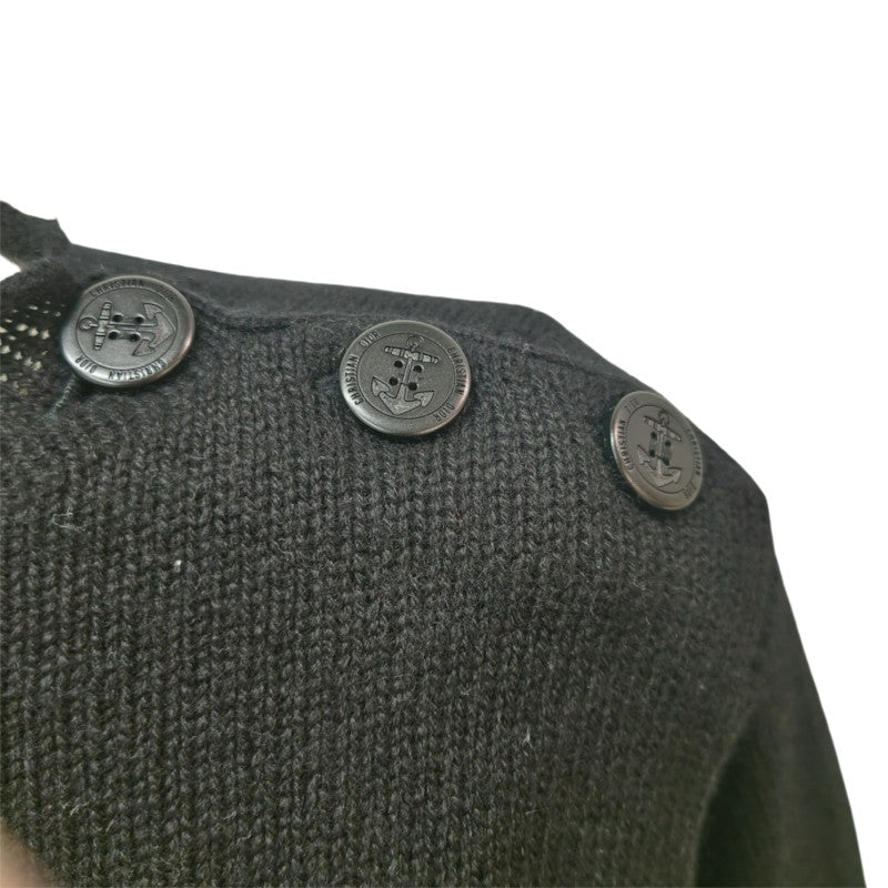 ディオール DIOR カシミヤロゴ ニットセーター 黒 #34 レディース