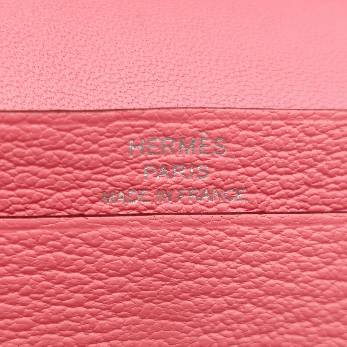 エルメス ベアンミニ コインケース シェーブル ローズアザレ シルバー金具 Y刻印