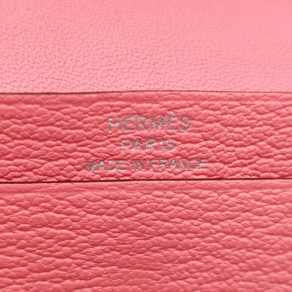 エルメス ベアンミニ コインケース シェーブル ローズアザレ シルバー金具 Y刻印