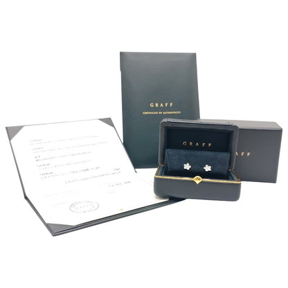 ワイルドフラワー プティ パヴェ ダイヤモンド スタッドイヤリング ピアス 0.08ct WG