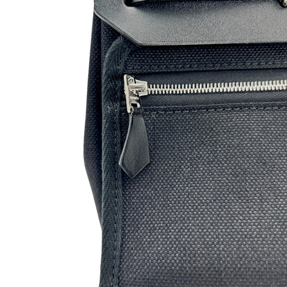 エールバッグジップ ミニ 20 トワル/レザー ブラック シルバー金具 G刻印