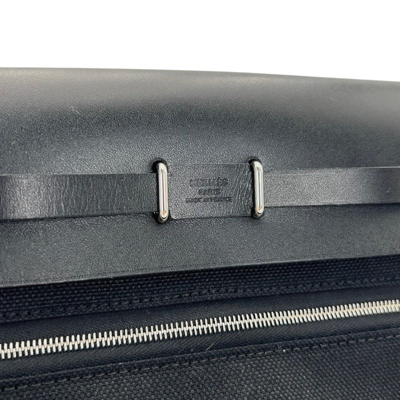エールバッグジップ ミニ 20 トワル/レザー ブラック シルバー金具 G刻印