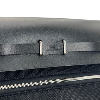 エールバッグジップ ミニ 20 トワル/レザー ブラック シルバー金具 G刻印
