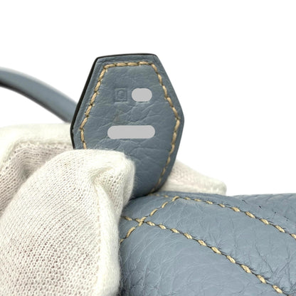 エルメス ボリード31 トリヨン ブルーラン シルバー金具 □Q刻印