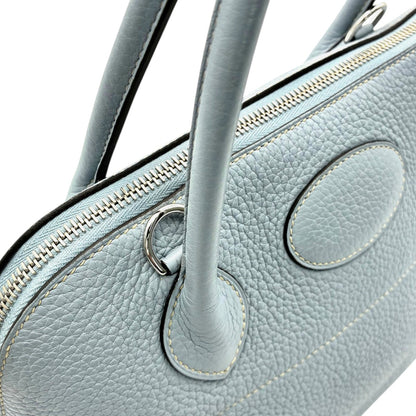 エルメス ボリード31 トリヨン ブルーラン シルバー金具 □Q刻印