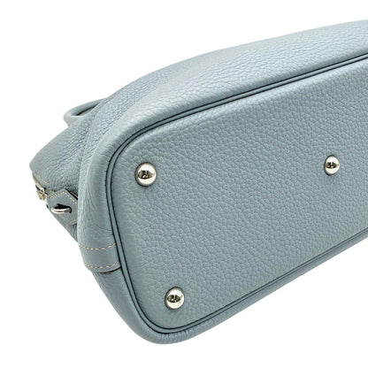 エルメス ボリード31 トリヨン ブルーラン シルバー金具 □Q刻印