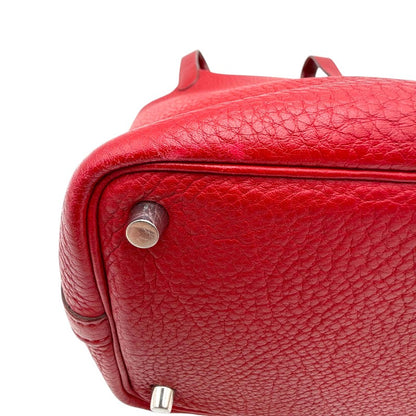 エルメス ピコタンロック PM 18 トリヨン ルージュガランス シルバー金具 □L刻印