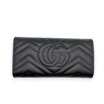 GGマーモント ダブルG コンチネンタルウォレット 長財布 ブラック 443436