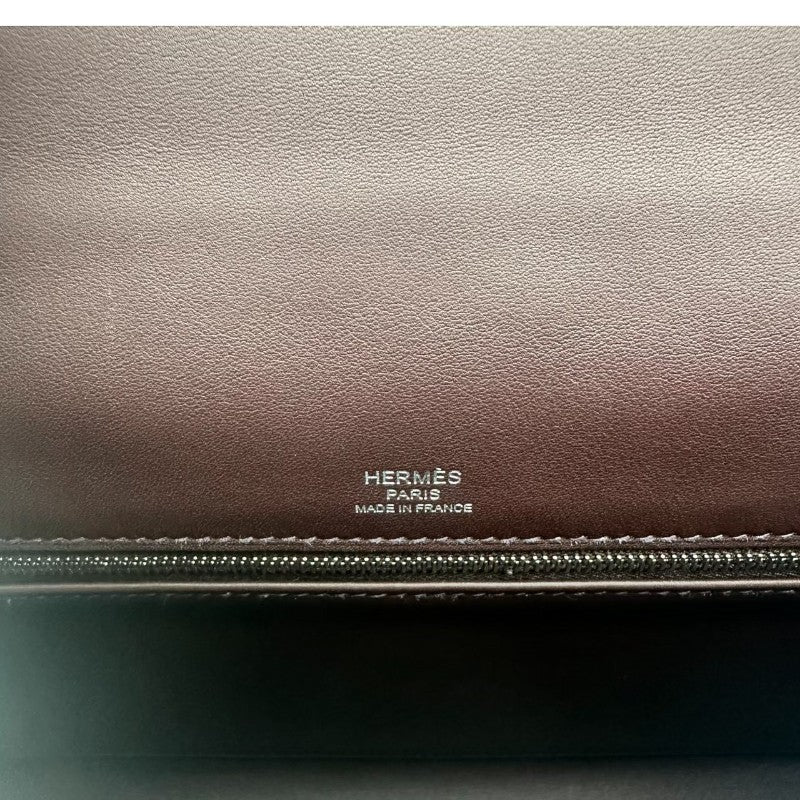 エルメス ケリー28 トワルキャドリーユ ルージュセリエ/エクリュ シルバー金具 U刻印
