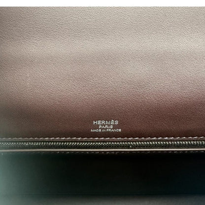 エルメス ケリー28 トワルキャドリーユ ルージュセリエ/エクリュ シルバー金具 U刻印