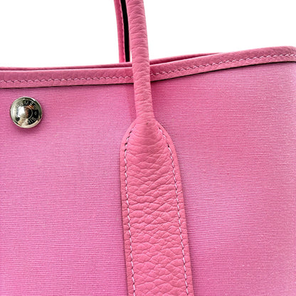 エルメス ガーデンパーティ TPM 30 トワルオフィシエ/ブッフルスキッパー ピンク Y刻印