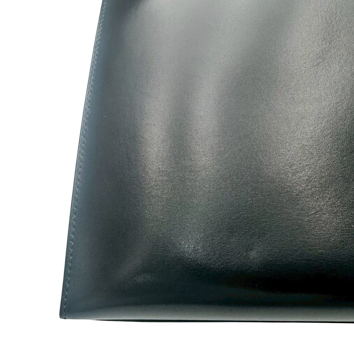 エルメス ケリー32 外縫い ボックスカーフ ブラック ゴールド金具 〇W刻印