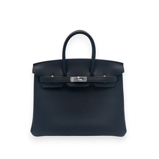 エルメス バーキン25 トゴ ブラック シルバー金具 C刻印