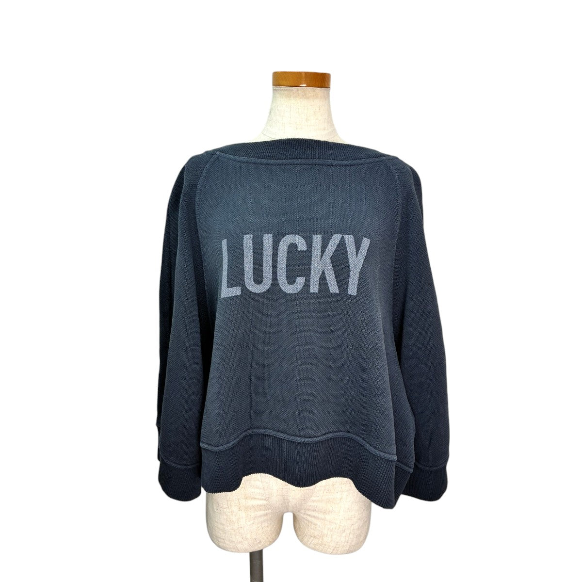 ディオール LUCKYロゴトレーナー ネイビー コットン レディース #38