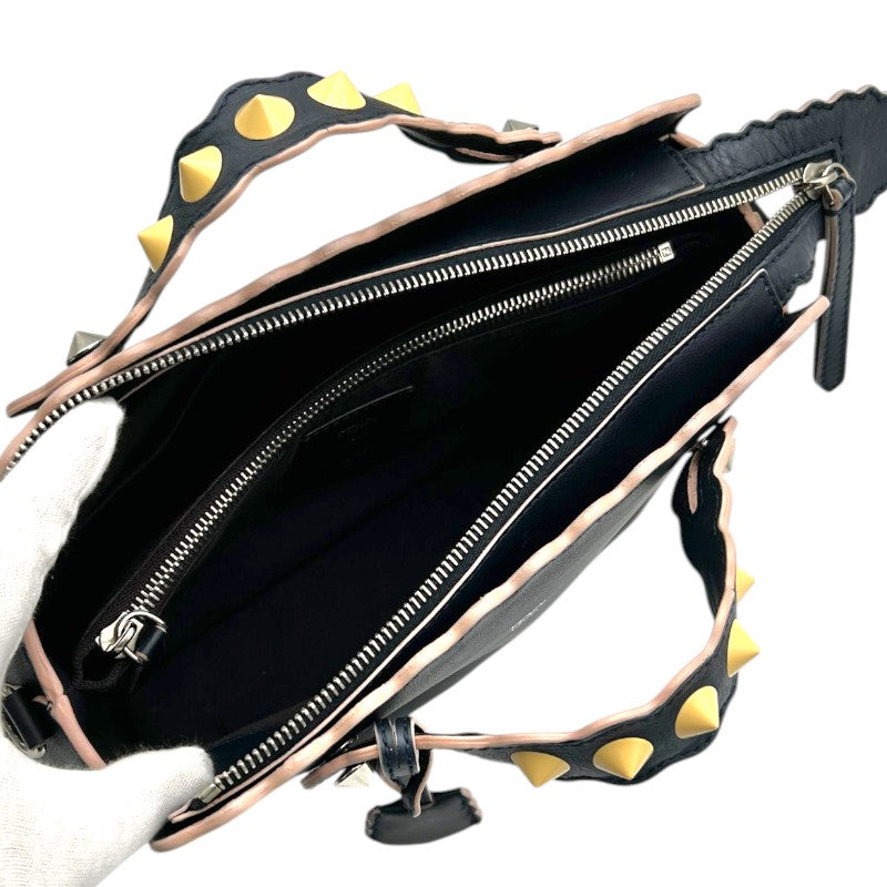 バイザウェイ 2WAYショルダーバッグ スタッズ ネイビー 8BL124