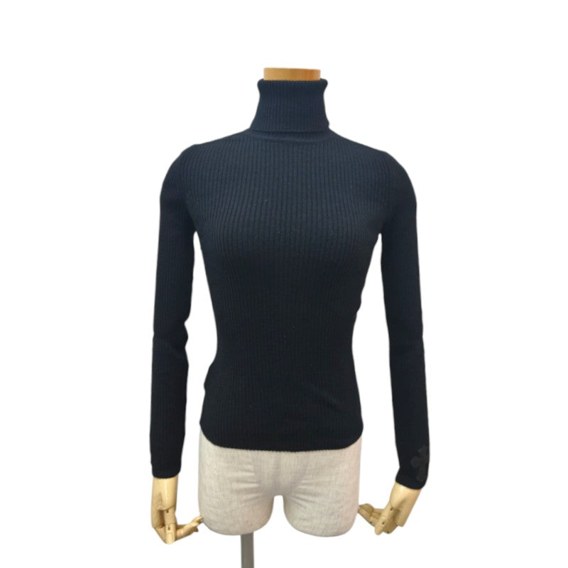 タートルネック カシミヤニット ハイネック ブラック Sサイズ レディース