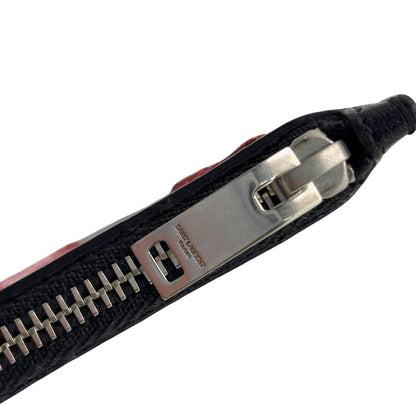 コインケース カード入れ付き スター レザー ブラック/レッド 417751