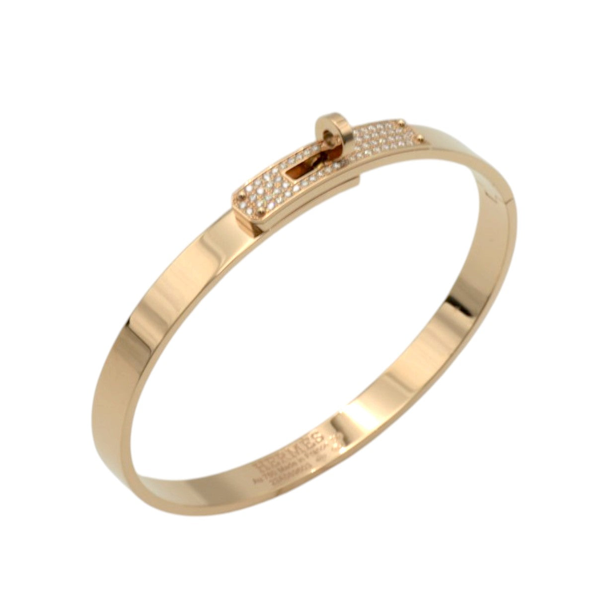 エルメス ケリー PM ブレスレット バングル ダイヤ0.36 ct K18PG H110013B 00SH