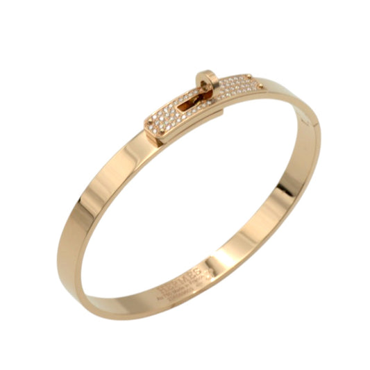エルメス ケリー PM ブレスレット バングル ダイヤ0.36 ct K18PG H110013B 00SH