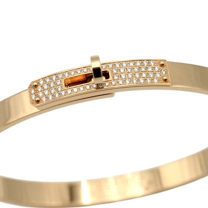 エルメス ケリー PM ブレスレット バングル ダイヤ0.36 ct K18PG H110013B 00SH