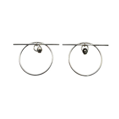 エルメス ループ MM フープピアス エシャペ シルバー