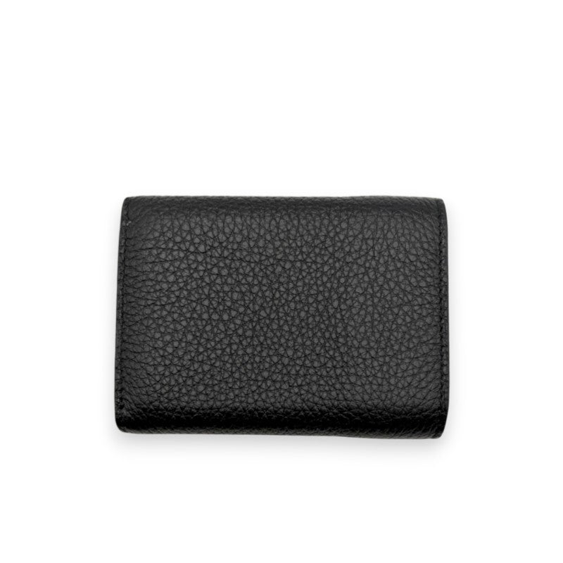 3つ折り財布 トライアングルロゴ レザー ブラック 2MH042