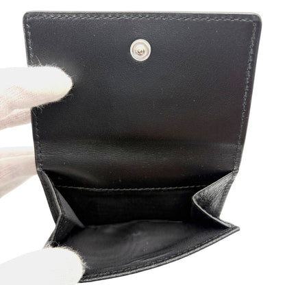 3つ折り財布 トライアングルロゴ レザー ブラック 2MH042