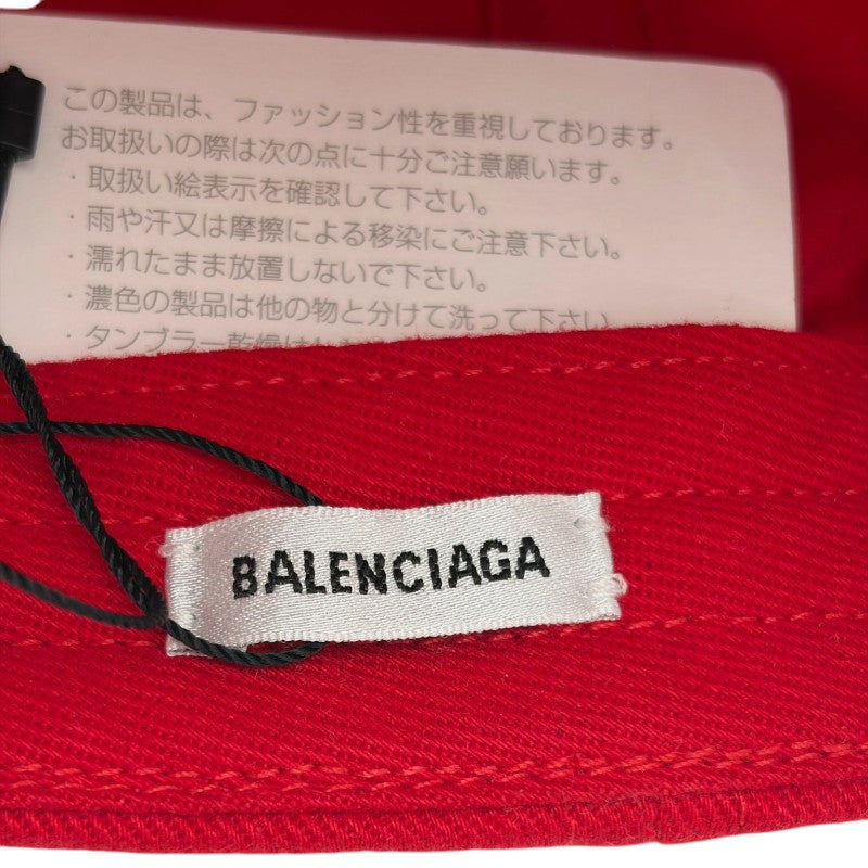 バレンシアガ GYM WEAR キャップ コットン レッド Lサイズ