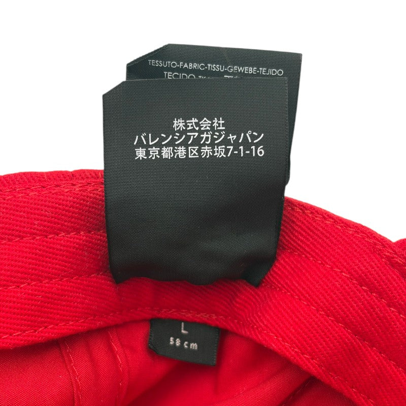 GYM WEAR キャップ コットン レッド Lサイズ