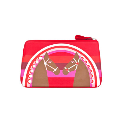 エルメス カレポケット ロング ポーチ レインボーラブ ルージュクー/アルザン Z刻印