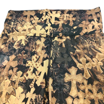 クロムハーツ クロス総柄 シアーメッシュ ロングパンツ XSサイズ