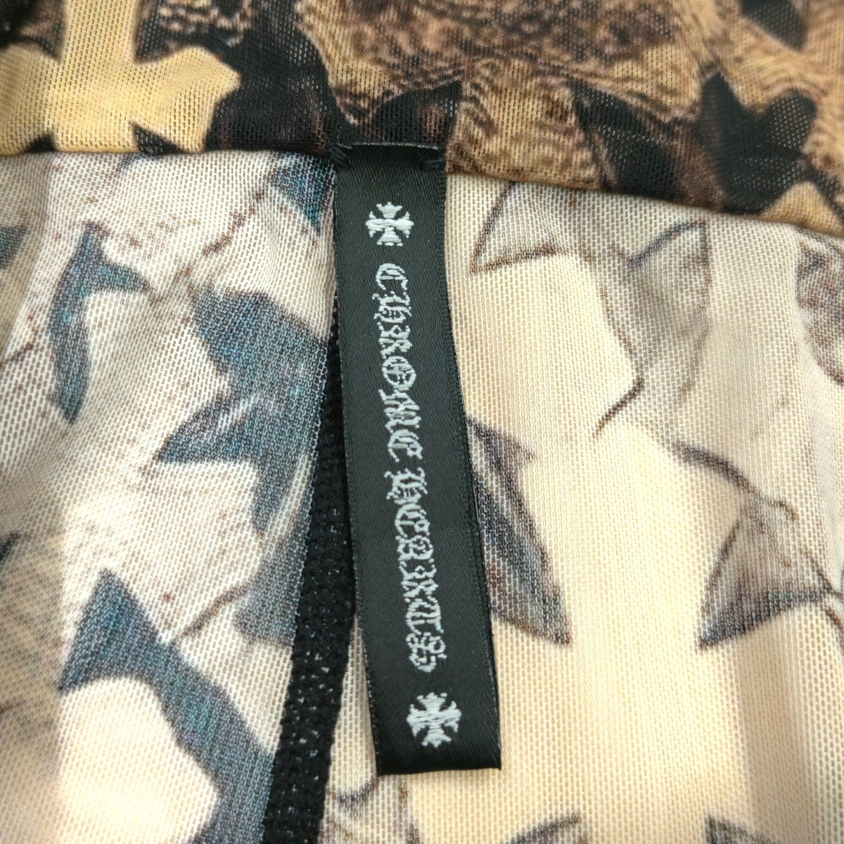 クロムハーツ クロス総柄 シアーメッシュ ロングパンツ XSサイズ