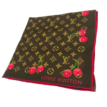 ルイ・ヴィトン モノグラムチェリー LV×TM スカーフ 村上隆コラボ M96090