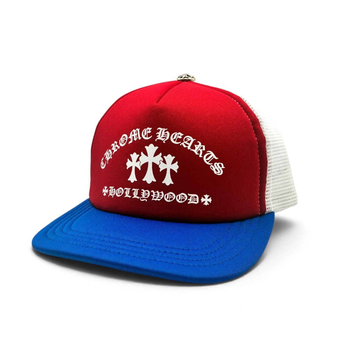 クロムハーツ トラッカー キャップ TRUCKER CAP レッド/ブルー/ホワイト #OS