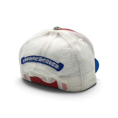 クロムハーツ トラッカー キャップ TRUCKER CAP レッド/ブルー/ホワイト #OS