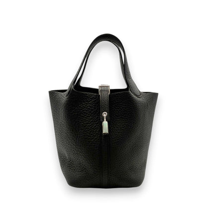 エルメス ピコタンロック PM 18 トリヨン ブラック シルバー金具 G刻印