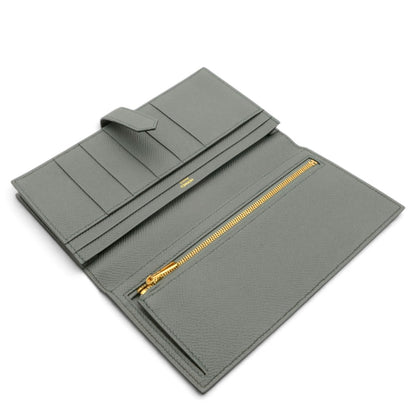 エルメス ベアンスフレ 長財布 エプソン ヴェールアマンド ゴールド金具 Y刻印
