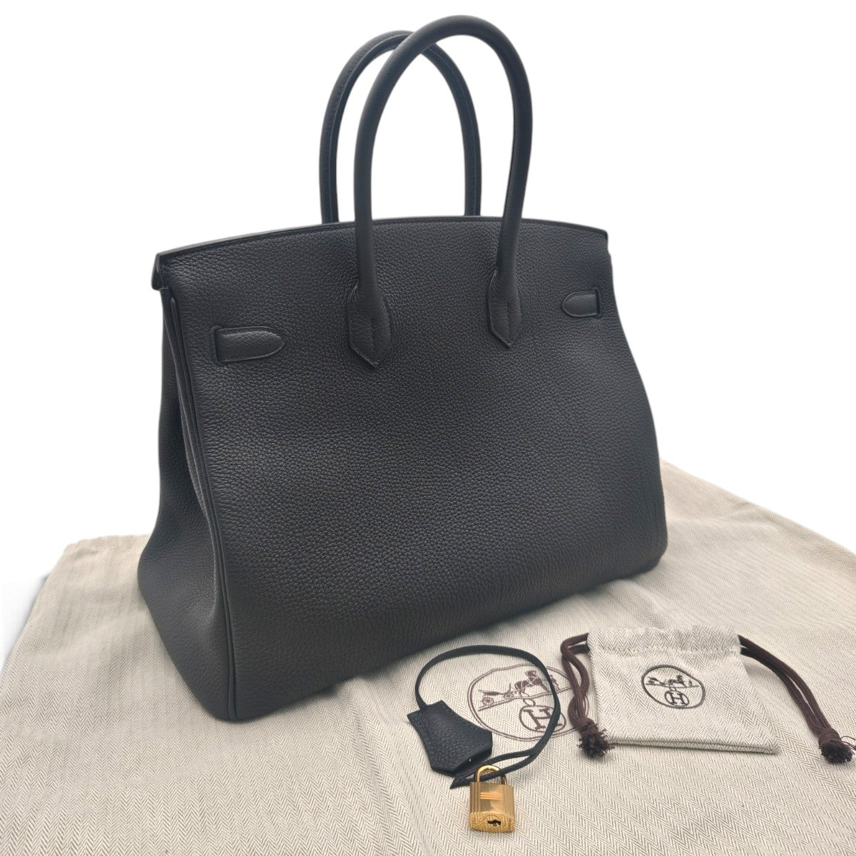 エルメス バーキン35 トゴ ブラック ゴールド金具 Y刻印 ハンドバッグ