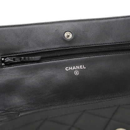 マトラッセ チェーンウォレット ラムスキン ブラック シルバー金具 A33814 長財布