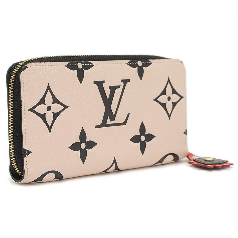 LVクラフティ アンプラント ジッピーウォレット 長財布 クレーム/ノワール M69727 長財布
