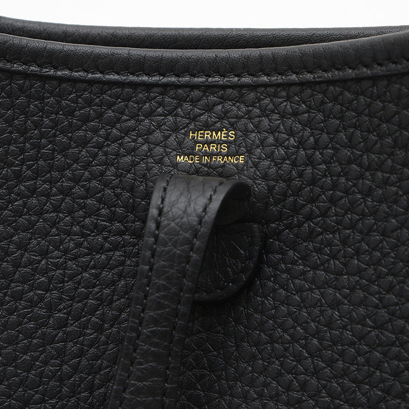 エブリンTPM トリヨン ブラック ゴールド金具 K刻印 ロングストラップ ショルダーバッグ