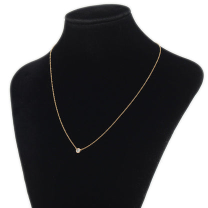 バイザヤード ネックレス ダイヤ約0.18ct H/VVS1/EX K18PG ネックレス