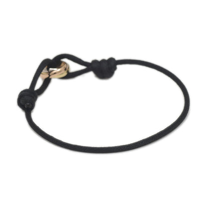 トリニティ ブレスレット スリーカラーゴールド K18YG/WG/PG コットンコード ブレスレット