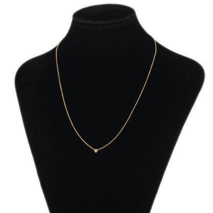 バイザヤード ネックレス 1Pダイヤ 0.05ct K18YG ネックレス