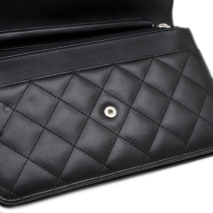 マトラッセ チェーンウォレット ラムスキン ブラック シルバー金具 A33814 ショルダーバッグ